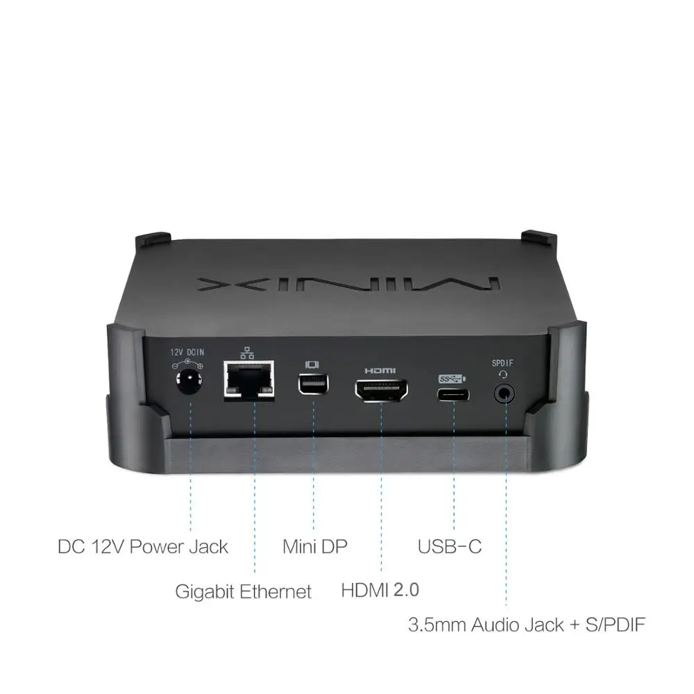 Мини ПК MINIX NEO официальный мини с Windows 10 Pro 64 бит 4 ГБ/32 ГБ гигабитный Wi Fi USB 3 0 Pentium