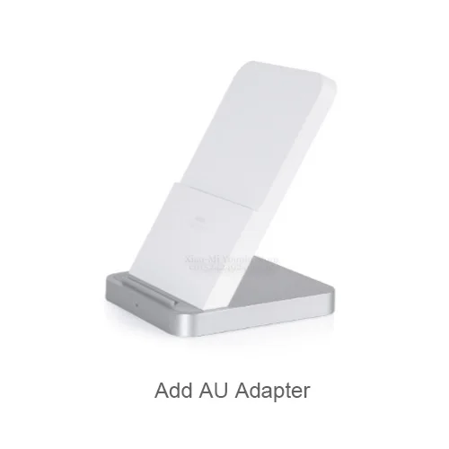 Оригинальное вертикальное Беспроводное зарядное устройство Xiaomi с воздушным охлаждением 30 Вт макс. 19 в 1.6a для Xiaomi Mi9 MiX 2S Mix 3 Qi EPP10W для iPhone XS XR XS - Цвет: add AU adapter