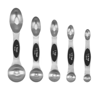 

netic Measuring Spoons Stainless Steel Measuring Spoons Set of 5 for Measuring Dry and Liquid Ingredients on Cooking and Baki