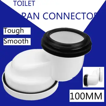 

100mm PVC Offset Misaligned Toilet WC Waste Pan Connector Bowl Smooth Soil Pipe White PVC Bathroom Toilets Parts Accessories