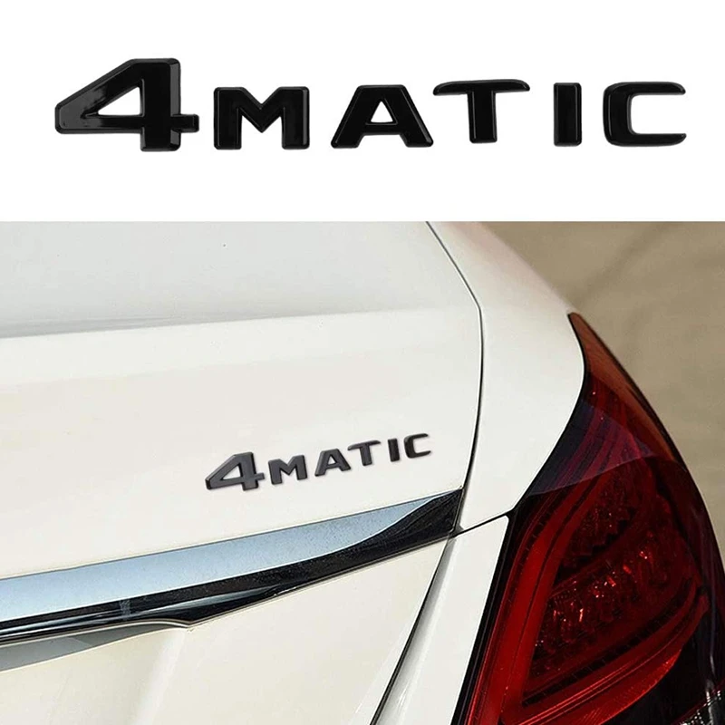 4MATIC 자동 트렁크 도어 펜더 범퍼 배지 데칼 엠블럼 접착 테이프 스티커 교체, 메르세데스-벤츠