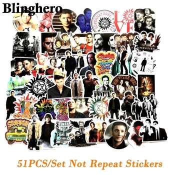 

CA665 51pcs/set Supernatural TV Fans Gift Decoration Sticker for DIY Scrapbooking Album Car Luggage Laptop Phone Sticker Decal