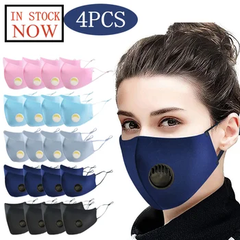 

4pcs Adult Outdoor Protect Mask Safety Reusable Washable Protect Face Mask Mascarilla Reutilizable Mondkapjes mask for face