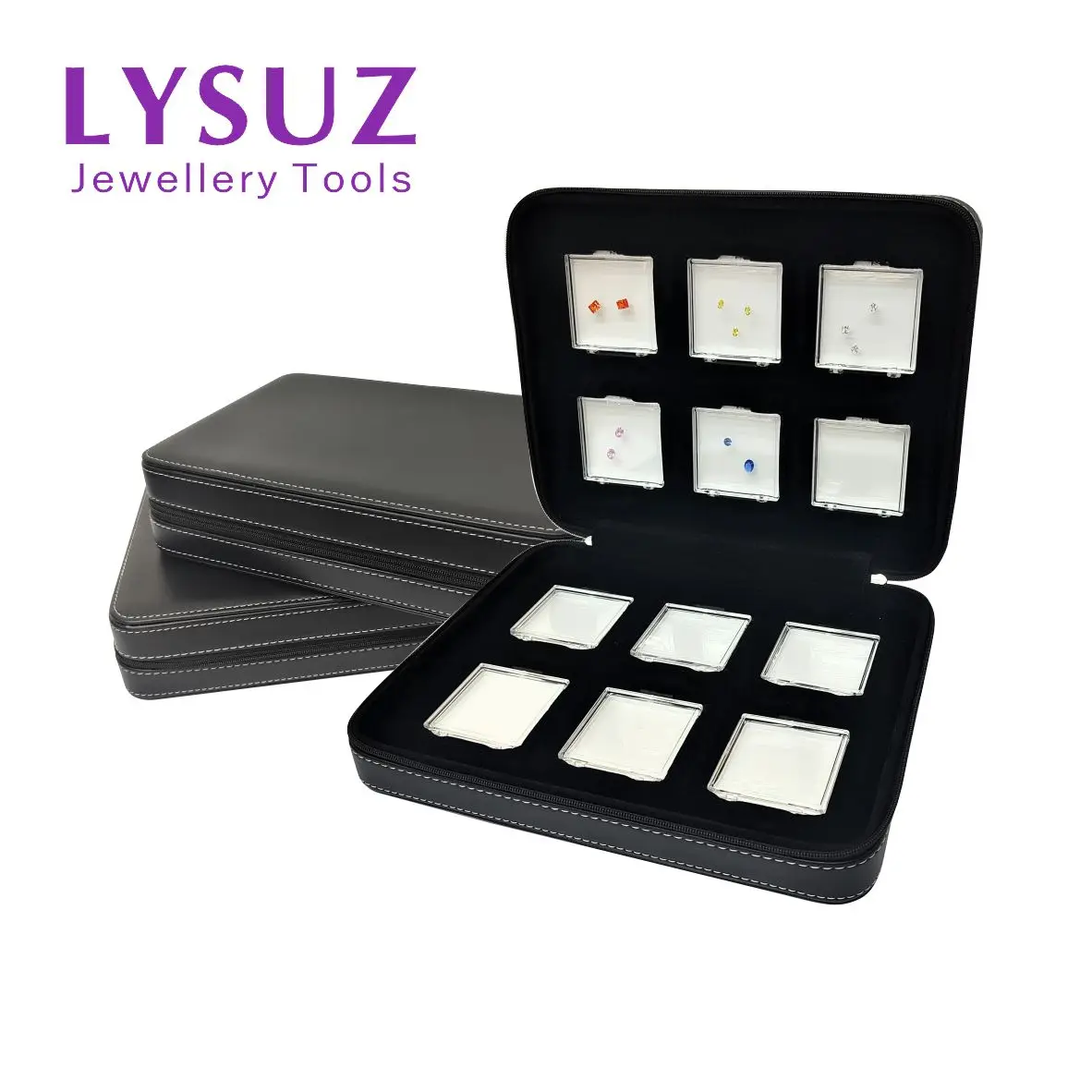 Adhesive Gems Box Storage Bag Diamond Display Show Case Packaging Tray Jewelry Acrylic Sticky Small Gemstone Modeling | Украшения и