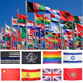 

Durable World Country Polyester National Flag World Country National Day Flag Ornament Decor Custom Country Banner