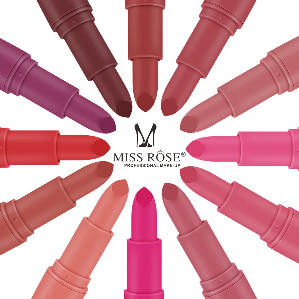 MISS ROSE Brick Red Bullet Lipstick Aunt Colour Mist Matt Lipstick Gifts for Women Easy To Wear Gifts for Women MISS ROSE Brick Red Bullet Lipstick Aunt Colour Mist Matt Lipstick Gifts for Women Easy To Wear Gifts for Women