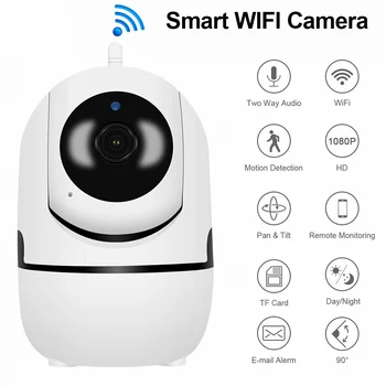 

WiFi IP Camera 1080P HD Smart Home Wireless Security Baby Monitor Two-way audio Anti-theft monitor 360° Night vision Camera D30