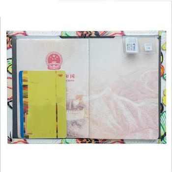 

New Style Women Passport Cover Wallet Butterfly Printing Waterproof Card Holder Leather Travel Passport Holder Documentpakket