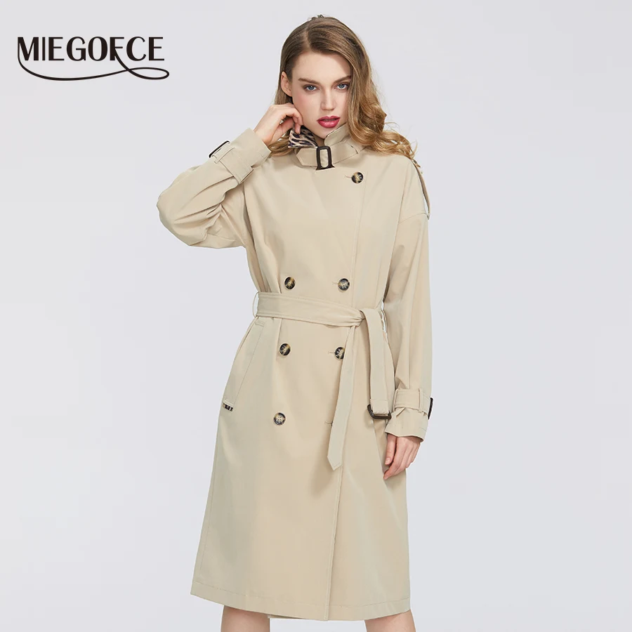 Button-Down-Cloak Windbreaker MIEGOFCE Fashion Women High-Quality Casual Belt Has New-Collection