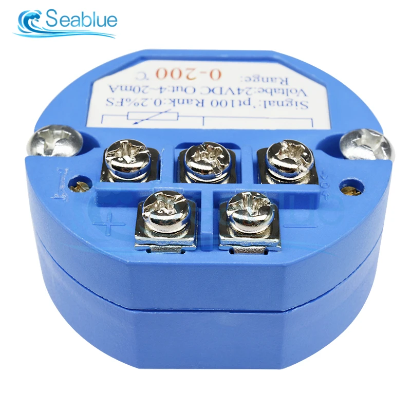 Advanced Thermal Resistance PT100 Temperature Sensor Module with 4-20mA Output for Industrial Applications (-50 to 600°C)