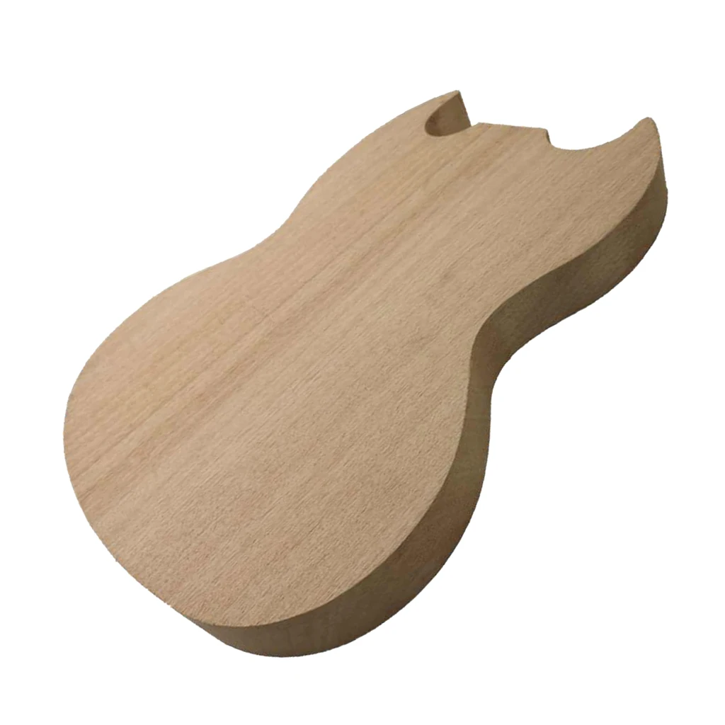 Handmade Solid Wood Electric Guitar Body DIY Polished Musical Instrument Parts