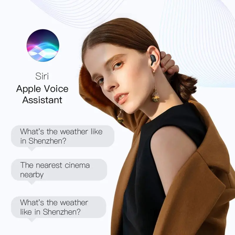 Bluetooth 5,0 Наушники Беспроводные спортивные наушники интеллектуальный цифровой дисплей наушники с зарядным чехлом