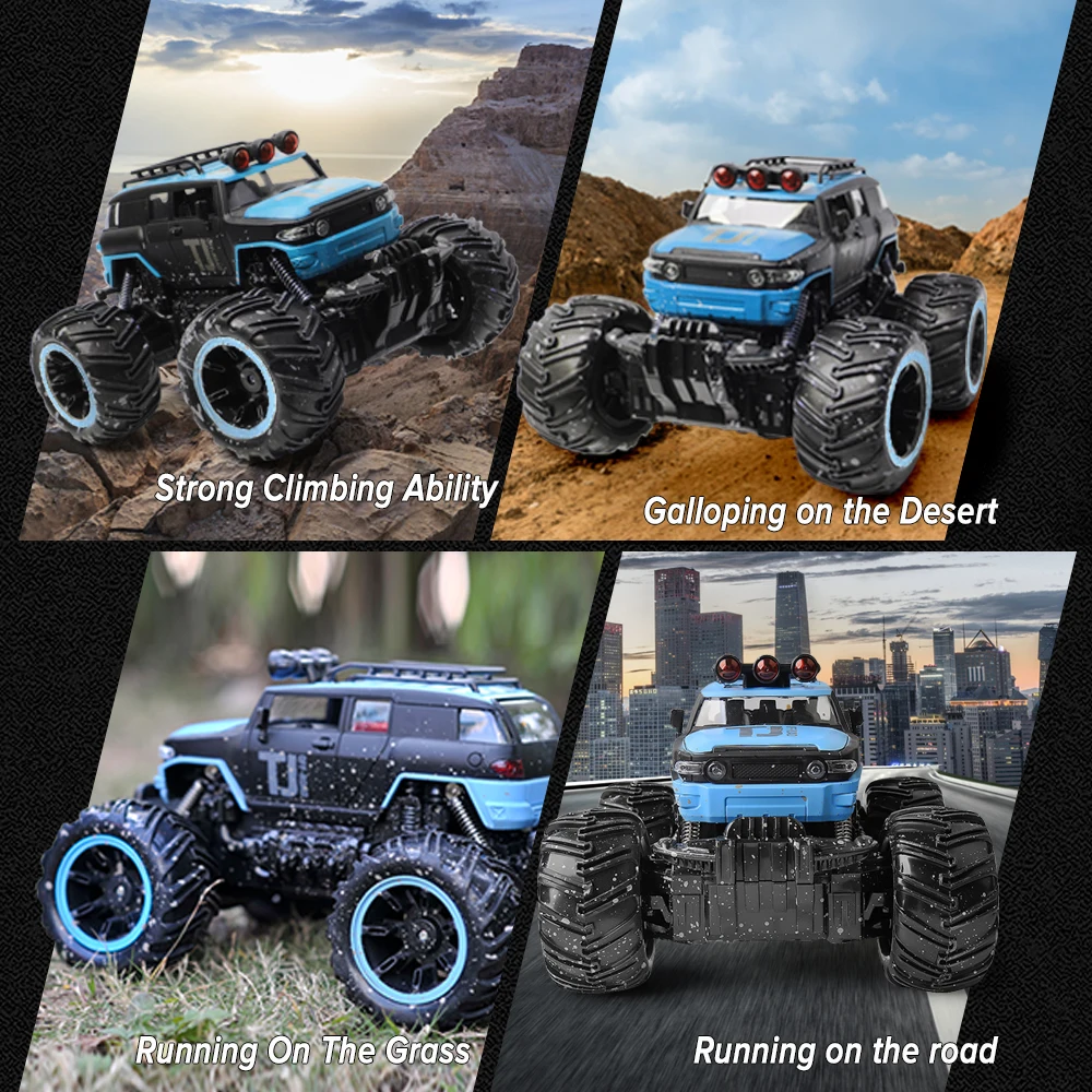 Gizmovine Rc автомобиль Dirt Bike игрушки 1/16 2WD Рок Гусеничный ралли Bigfoot автомобиль внедорожник пульт дистанционного управления машина для детей Большая распродажа