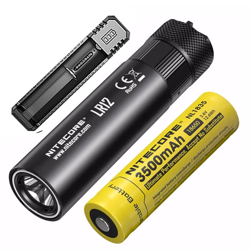 Выдвижной диффузор NITECORE LR12 CREE XP L HD V6 LED 1000 люмен 2 в 1 фонарик для чтения бесплатная