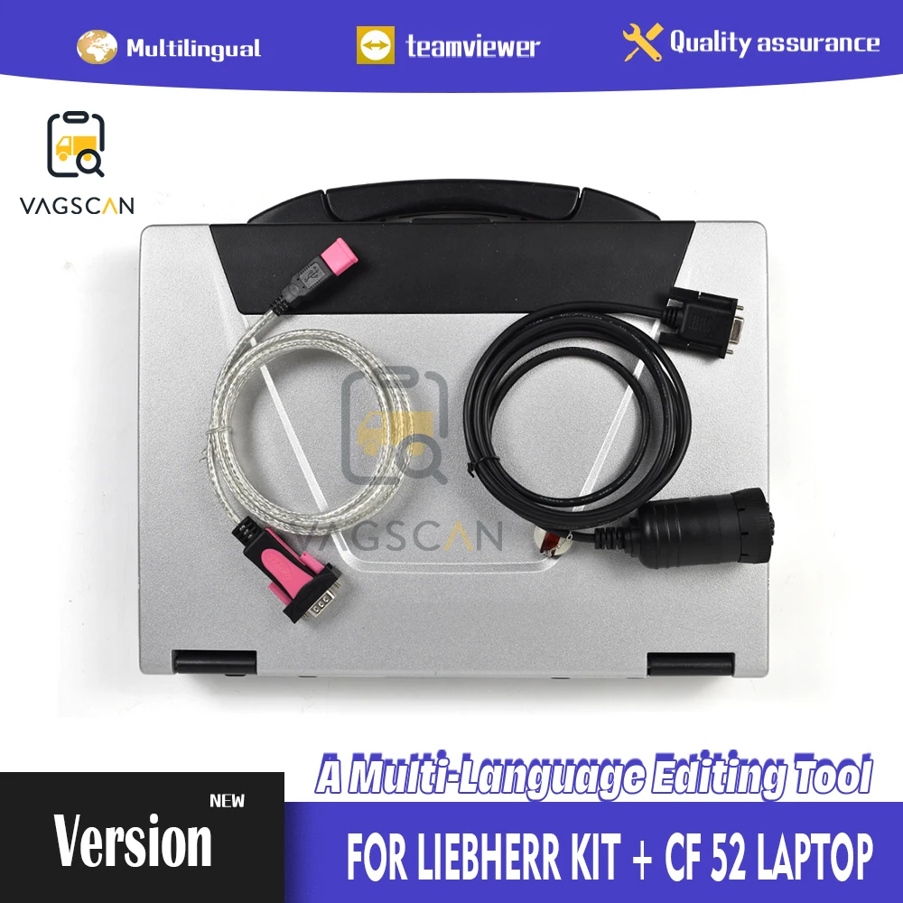 

Auto diagnostic scanner Sculi for Liebherr + CF 52 Laptop software with USB key excavator Crane