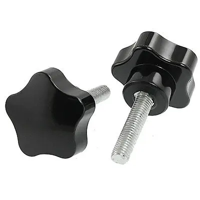 

Replacement 8mm Male Thread Screw On Type Star Knob 2 Pcs