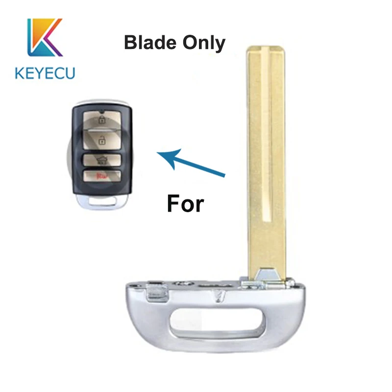 

KEYECU Replacement Uncut Remote Prox Smart Key Blade Blank for Kia Cadenza SY5KHFNA04 Emergency Insert Blade