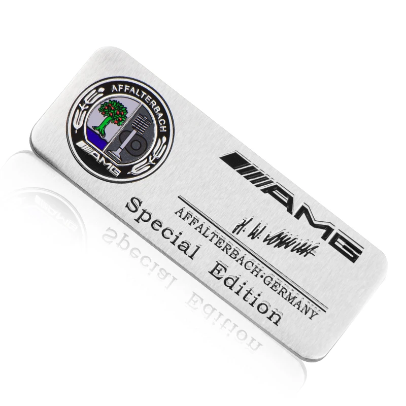 Car Metal Label 3D Apple Tree Metal Label Stickers for Mercedes Benz AMG W204 W203 W212 W211 W124 W210 GLC GLE CLA GLA W205 W213