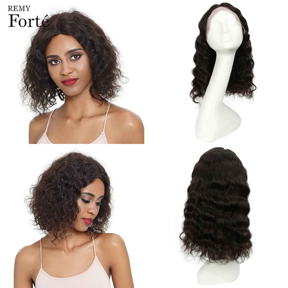 

Remy Forte Lace Front Human Hair Wigs Curly Short Human Hair Wig 100% Remy Indian Hair Wigs Curly Lace Front Wig U Part Lace Wig