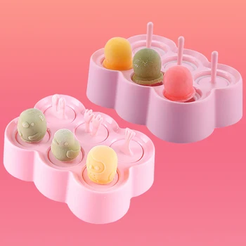 

2 x Creative Silicone sicle Mold Cute Cartoon Animal Shape Ice Lolly Moulds DIY sicle Molds BPA Ice Cream Tools