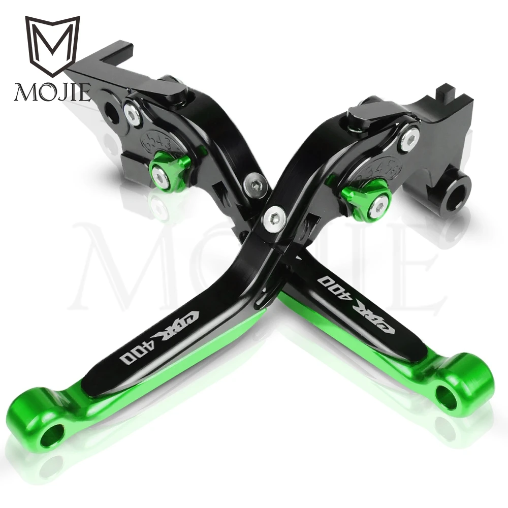 Мотоцикл CBR 400 Рычаги Тормозная система сцепления с ЧПУ регулируемые складные для Honda CBR400 CBR 400 NC19 MC17 MC22 MC23 MC29 MC30 MC31 - Цвет: Green