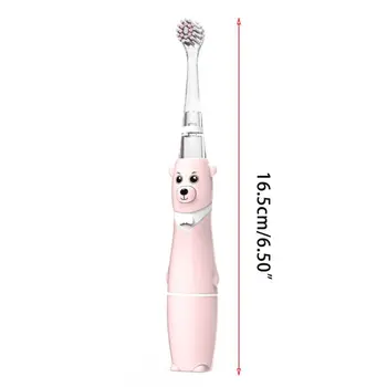 

Baby Kids Waterproof Electric Toothbrush Cute Bear Handle LED Oral Cleaning Tool 11UF