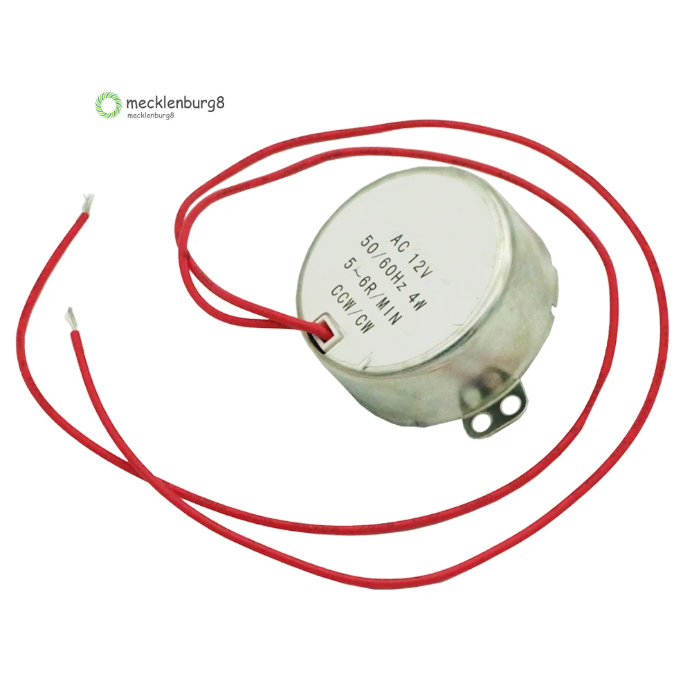 Переменного тока 12 V 50/60 Гц Синхронный двигатель 5-6 об/мин прочный высокий крутящий момент 4 W CW/CCW TYC-50