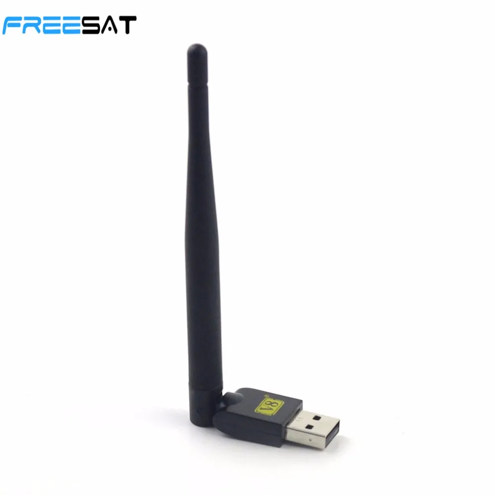 FREESAT USB WiFi с антенной работает для Freesat V7 V8 серии цифровых спутниковых приемников для ТВ телеприставки стабильный сигнал