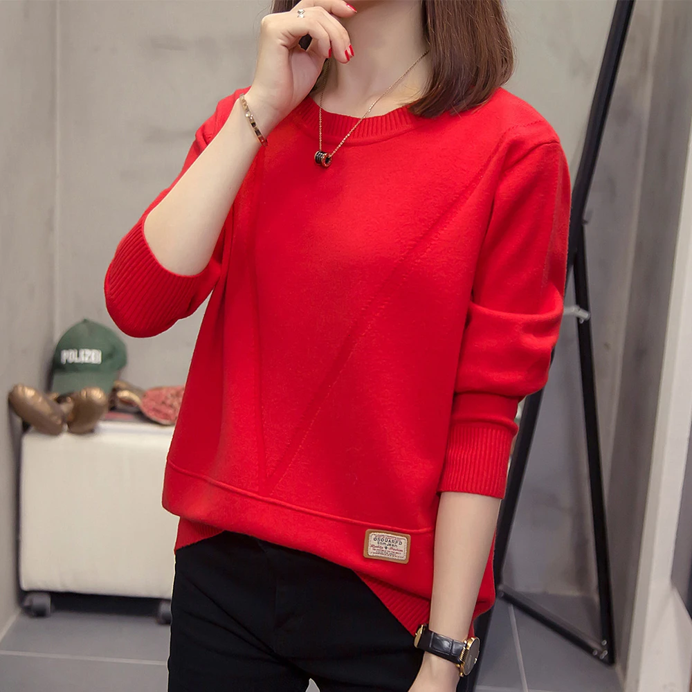 Sweaters Women Knitwear-Tops Pullovers Ladies Jumpers Winter Plus-Size Loose Trendy Korean