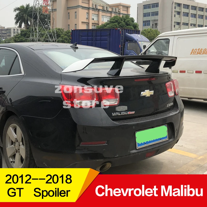 

Use for Chevrolet Malibu spoiler 2012 13 14 15 16 17 18 year ABS plastic rear wing decoration EX style GT Sport Accessories