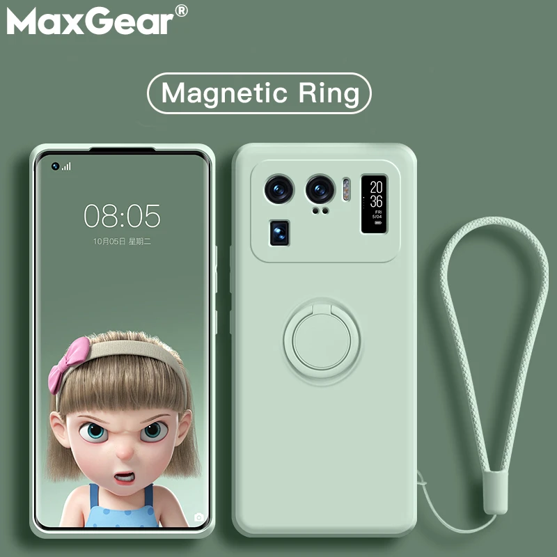 iphone 11 Pro Max wallet case Magnetic Ring Holder Stand Case For Xiaomi Mi 10T Lite 11 Ultra Mi11 Redmi Note 9 10 Pro 10S 9S POCO X3 NFC Liquid Silicon Cover case iphone 11 Pro Max 