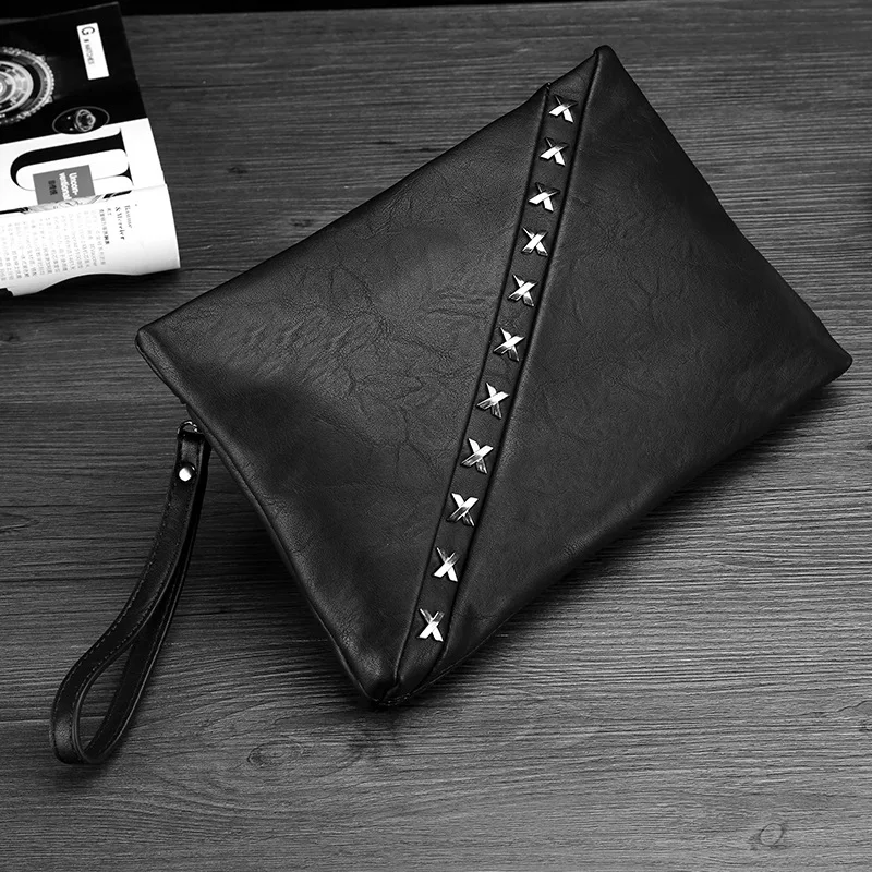 

Q rivets handbags Korean version of men's and women's handbags rivets men's handbags
