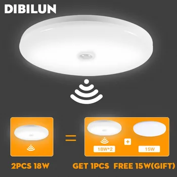 

LED Ceiling Lamp PIR Motion Sensor 220V 12W 18W 30/50W Warm Cold White Surface Mounted Mordern Ceiling Lights For Foyer Hallways