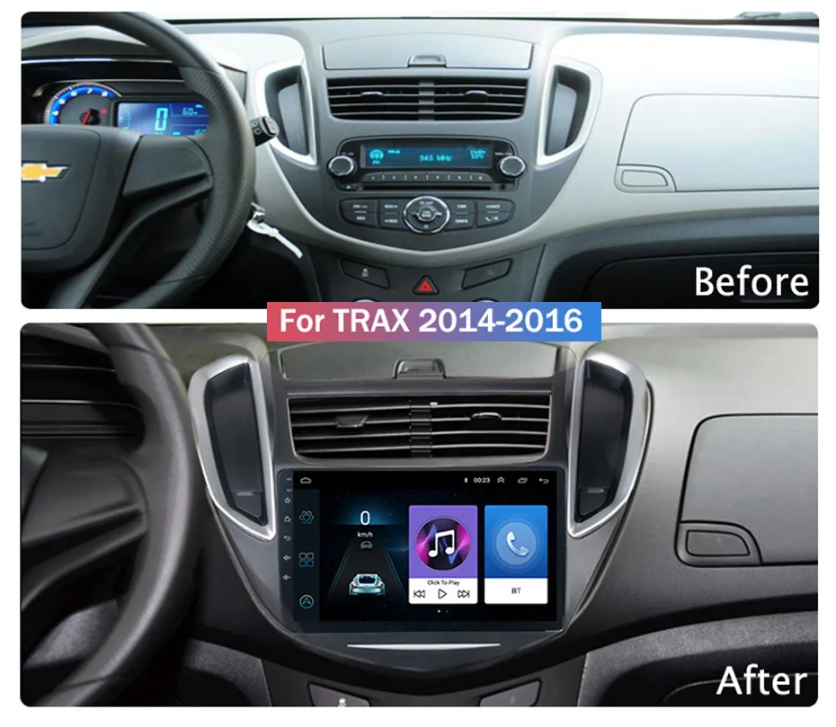 Для Chevrolet Trax- автомобильный Радио Мультимедиа Видео плеер навигация gps Android 8,1 аксессуары SWC BT wifi седан без dvd