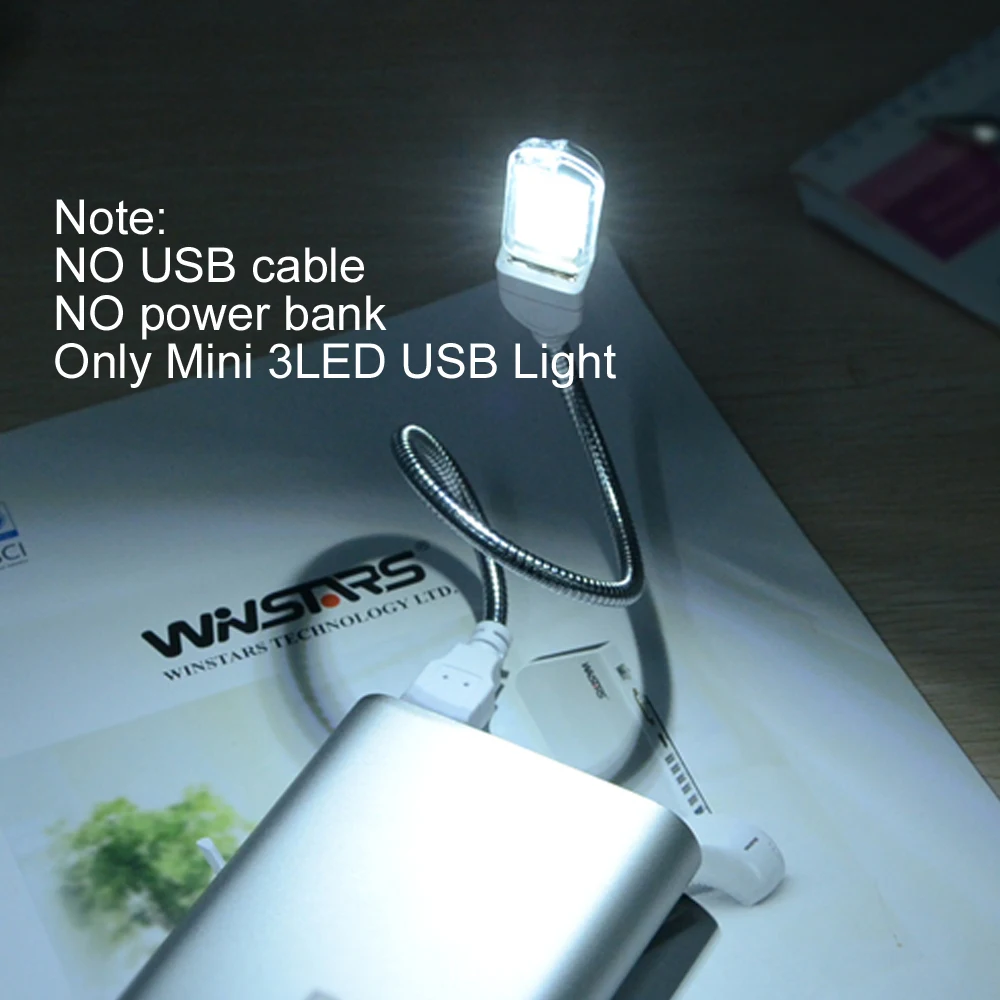 Светодиодный мини светильник SMD5730 с USB 3 светодиода лампа для чтения книг кемпинг s