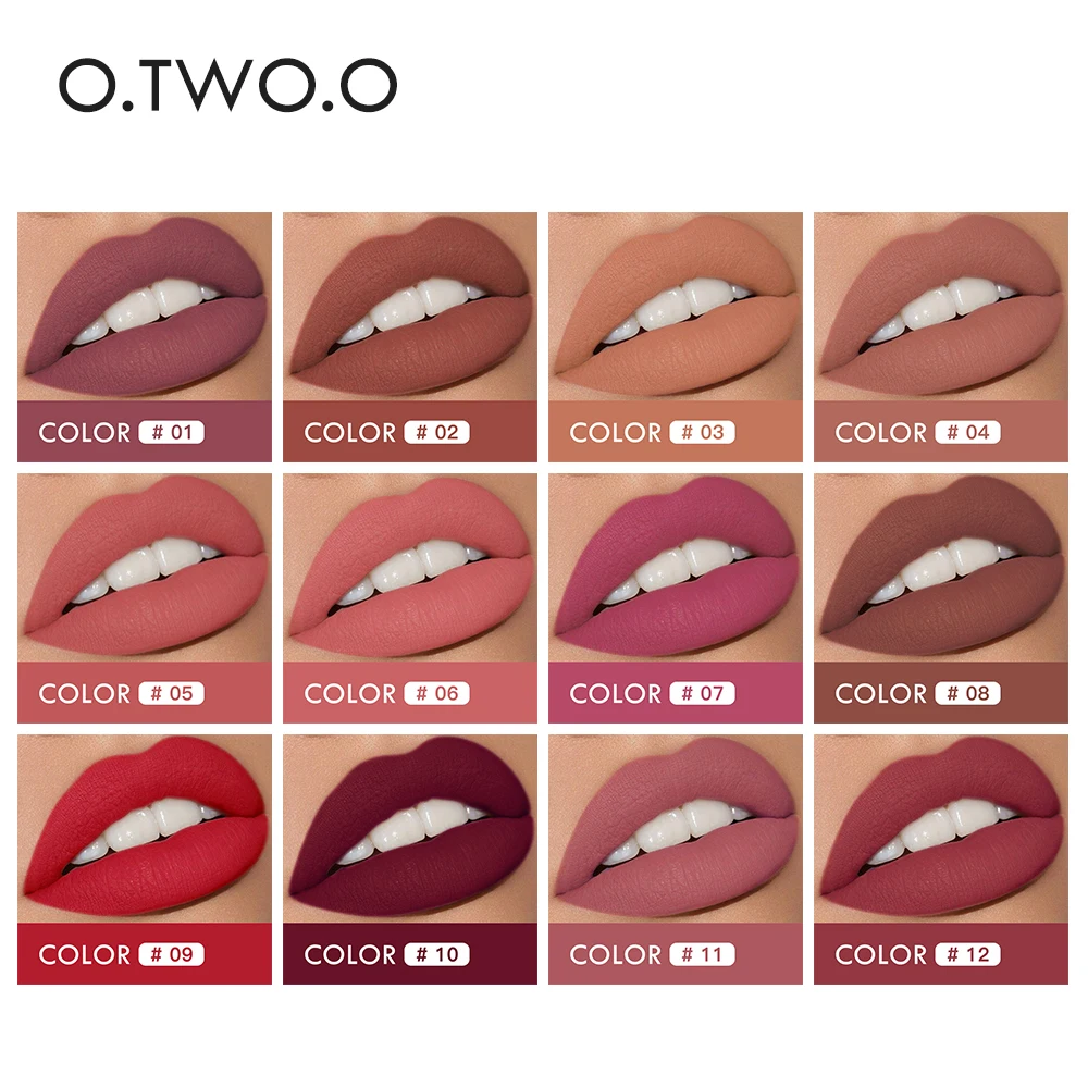 O.TWO.O 3pcs Lip Kit With Lip Scrub+ Lip Balm+ 2 In 1 Matte Lipstick& Lipgloss Remove Dead Skin Lips Care Makeup Set