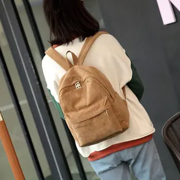 

Women Backpack Mini Bags Girl School Shoulder Bag Rucksack Corduroy Small Travel Backpack Bags Plecak Damski /BY