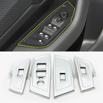

Fit for Peugeot 508 2nd Gen 2019 2020 Car Styling Matte Door Window Lift Switch Cover Trim 4pcs Auto Accessories Left Hand Only