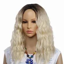 Парики из искусственных волос без шапочки-основы кудрявые афро-кудрявые Искусственные парики для черных женщин смешанный коричневый и светло-коричневый светильник