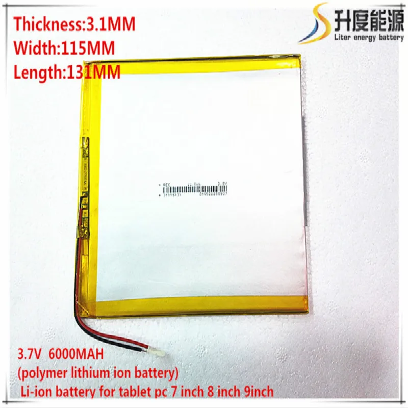 3,7 V 31115131 dual core, gemei G6T, VI40 dual core, A11 Quad-Core, tablet pc батареи 6000 MAH SGR241