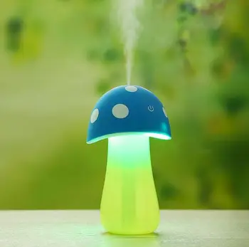 

Mini USB Mushroom Lamp Humidifier Mist Atomizer Diffuser for Home Office Blue