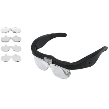 

Wearing Glasses nifier USB Rechargeable with LED Light For Reading Jewelers Watchmaker Repair nifing