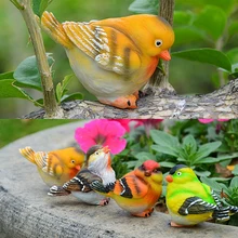 10 стилей животных птица сад дизайн пейзаж скульптура фестиваль Декор Орнамент фигурка с железным кольцом Милая птица изделия из смолы