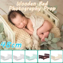 Новорожденный реквизит для фотосъемки 48 см деревянная кровать Новорожденный ребенок реквизит для фотосъемки фотостудия кроватка реквизит для фотосессии позирует диван