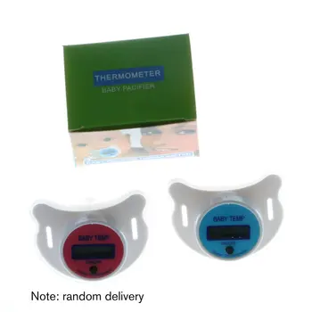 

Baby Pacifier Thermometer Silicone Pacifier Lcd Digital Thermometer Baby Thermometer Pink Blue Optional