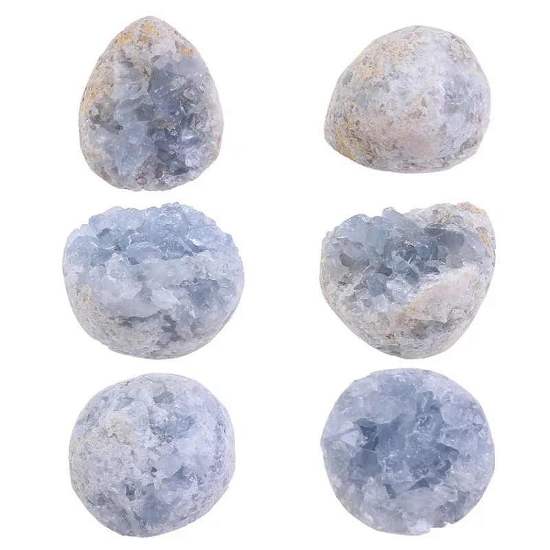 Natural Blue Crystal Cluster Decoration Stone Craft DIY Jewelry Raw Materials Crystal Ore For Necklace Bracelet Home Decoration