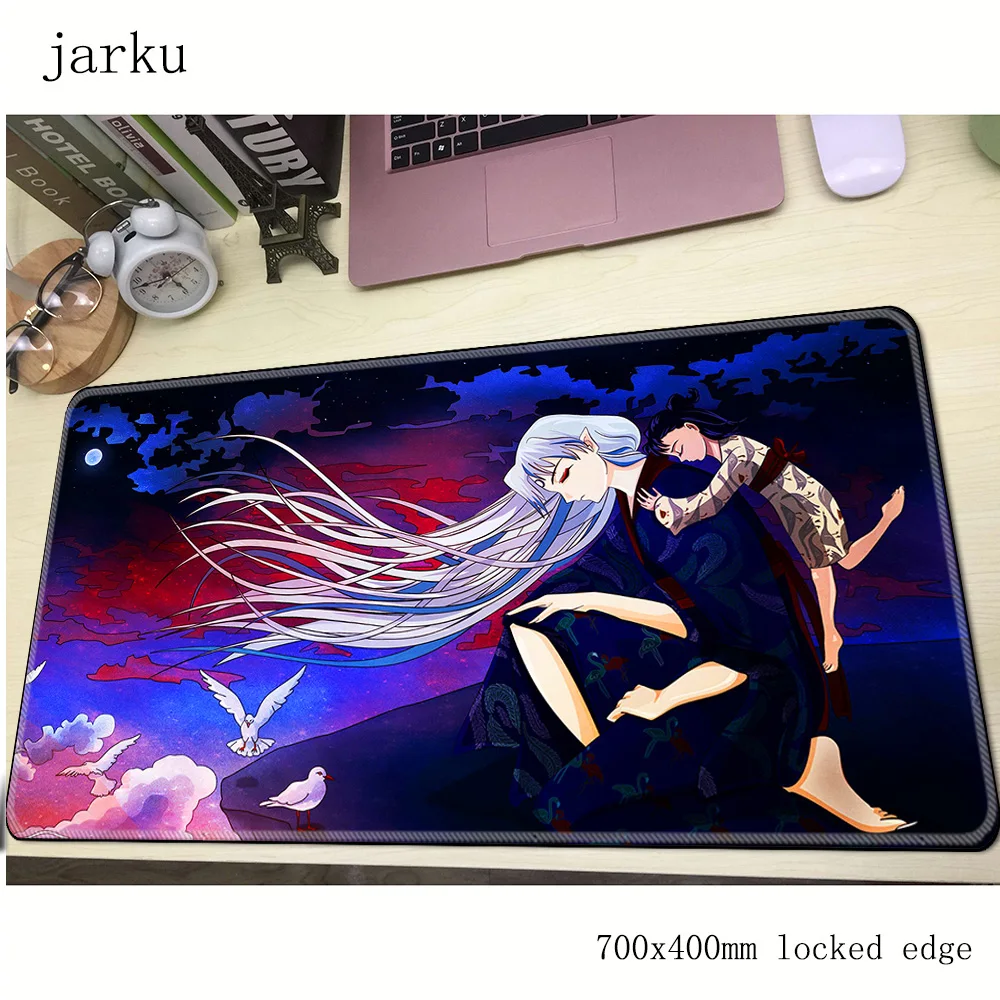 Inuyasha коврик для мыши геймер 700x400X3 мм игровой коврик для мыши большой лучший ноутбук ПК Аксессуары для ноутбука эргономичный коврик для мыши