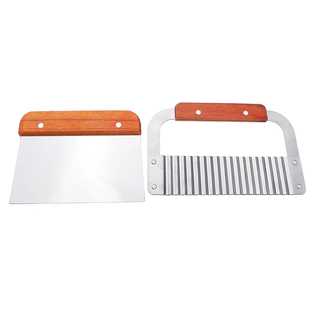 2x Wavy Straight Cutter Soap Mold Loaf Cutter Cake Wax Potato Cutting Tools