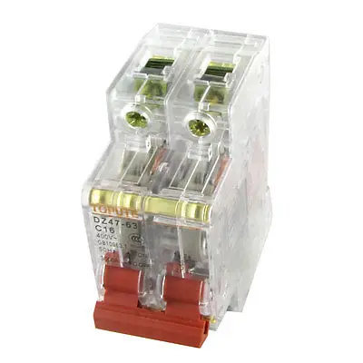AC 400V 16A 2P Прозрачный миниатюрный мини-выключатель