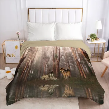 

3D Custom Design Animal Wolf Camel Duvet Covers Comforter Case Quilt Cover Bed Linen Bedding Bag Set King Queen Full Single Size